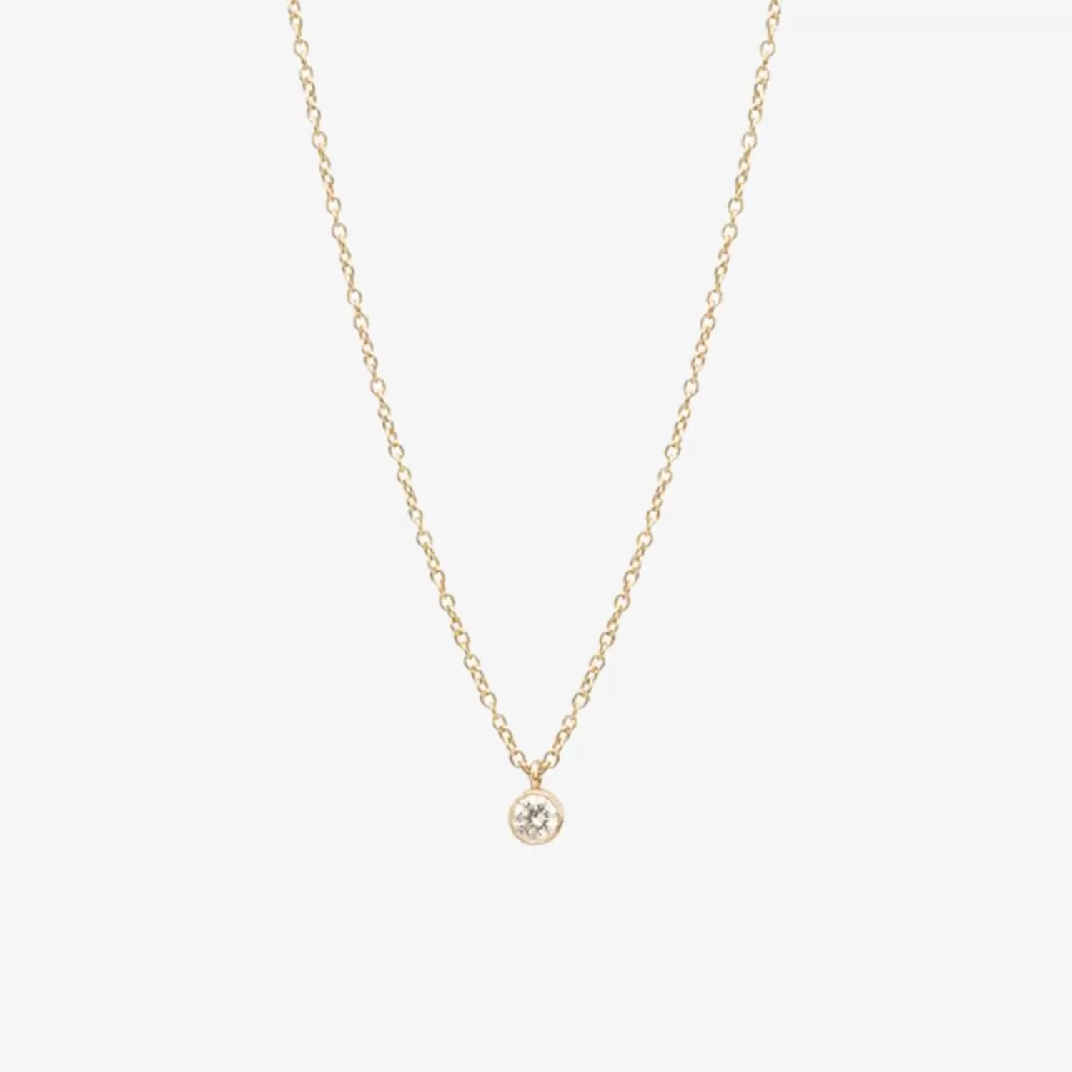 The Alkemistry Zoe Chicco 14Ct Gold And Diamond Single Drop Necklace Fashion