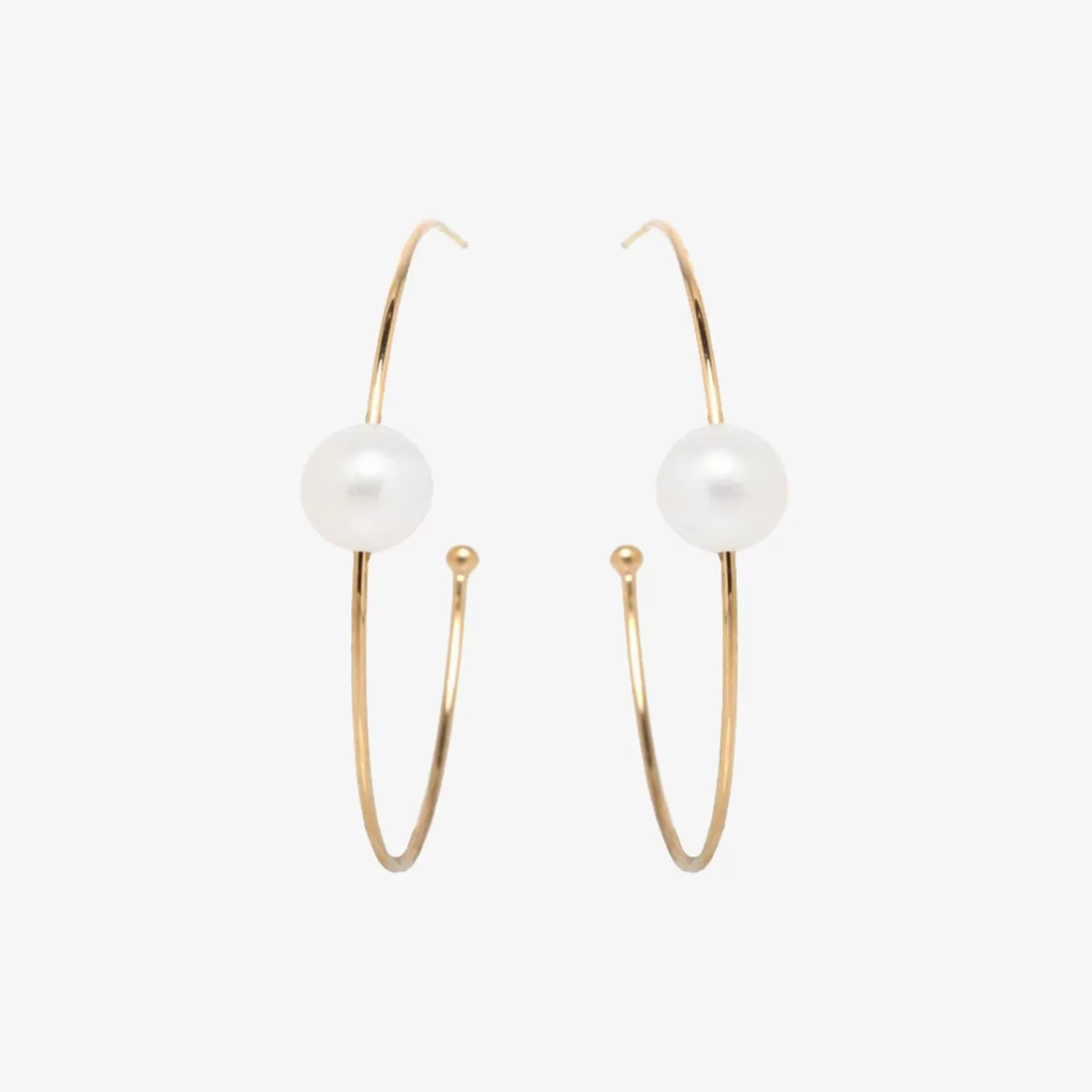 The Alkemistry Zoe Chicco 14Ct Gold And Pearl Hoop Earrings (Pair) Cheap