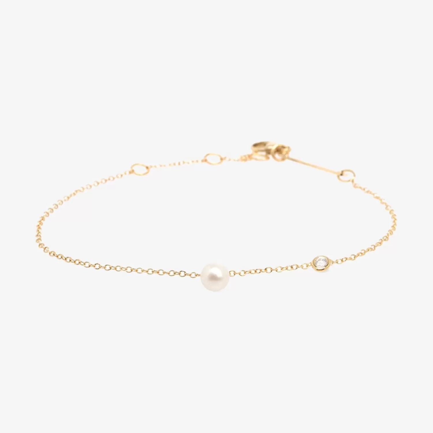 The Alkemistry Zoe Chicco 14Ct Gold Pearl And Diamond Bracelet Best Sale