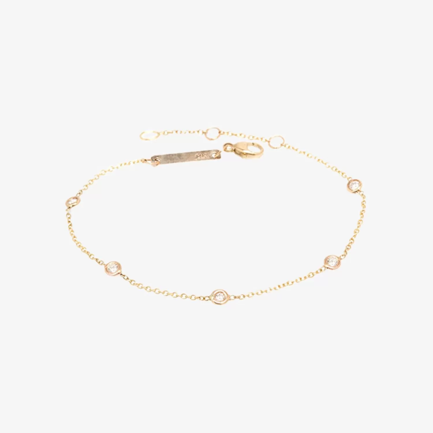 The Alkemistry Zoe Chicco 14Ct Yellow Gold And Diamond Chain Bracelet Clearance