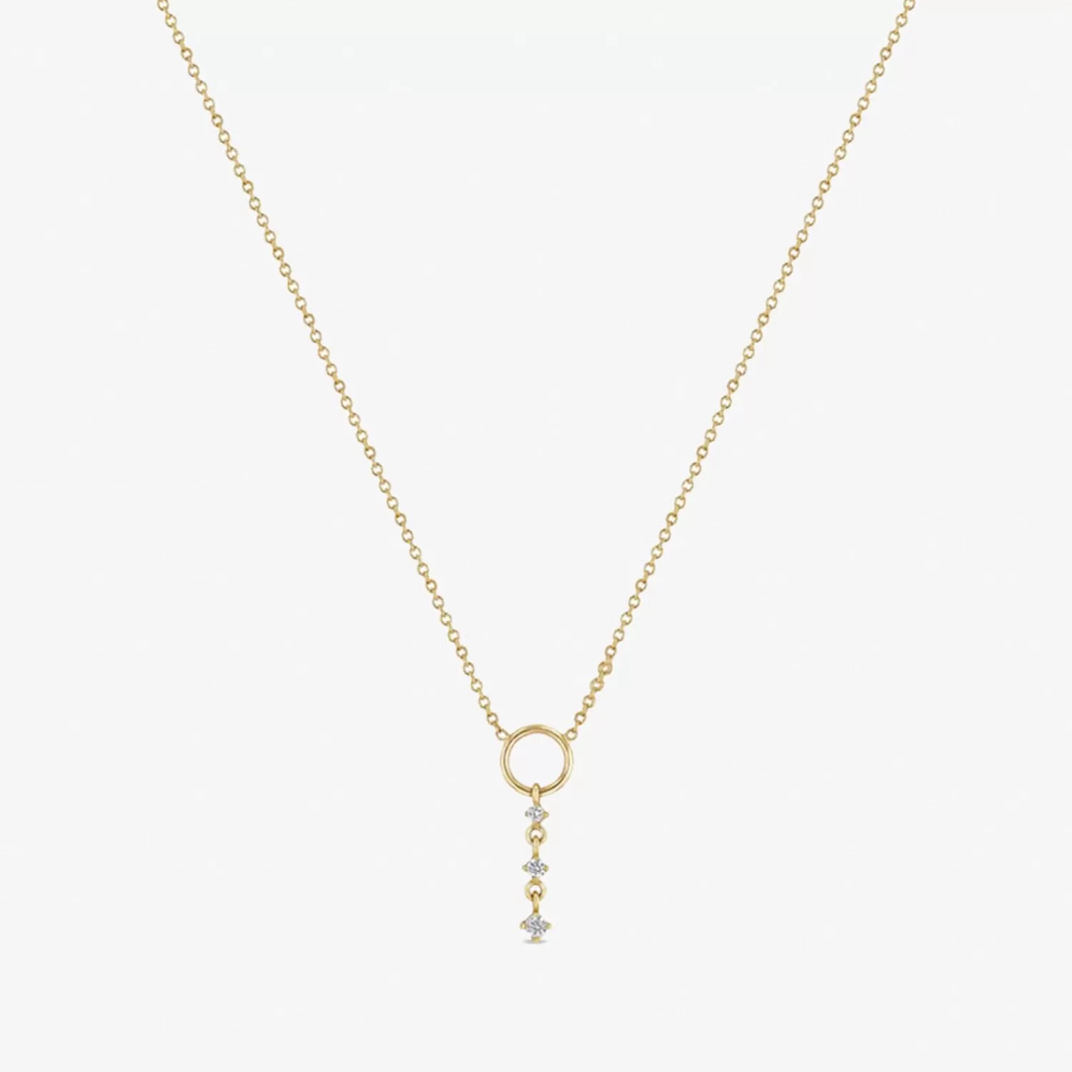 The Alkemistry Zoe Chicco 14Ct Yellow Gold And Diamond Drop Necklace Outlet