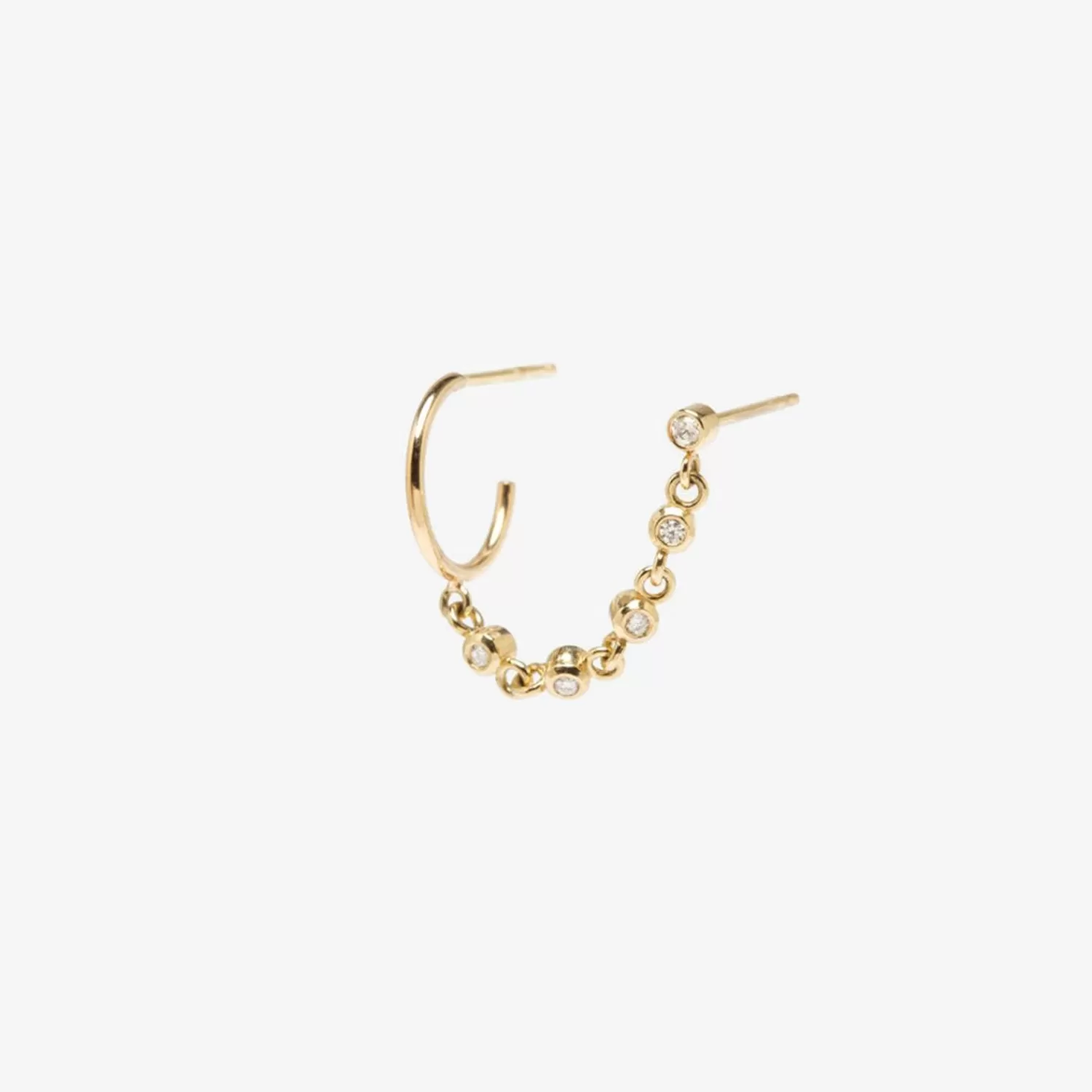 The Alkemistry Zoe Chicco 14Ct Yellow Gold Double Hoops (Single) Fashion